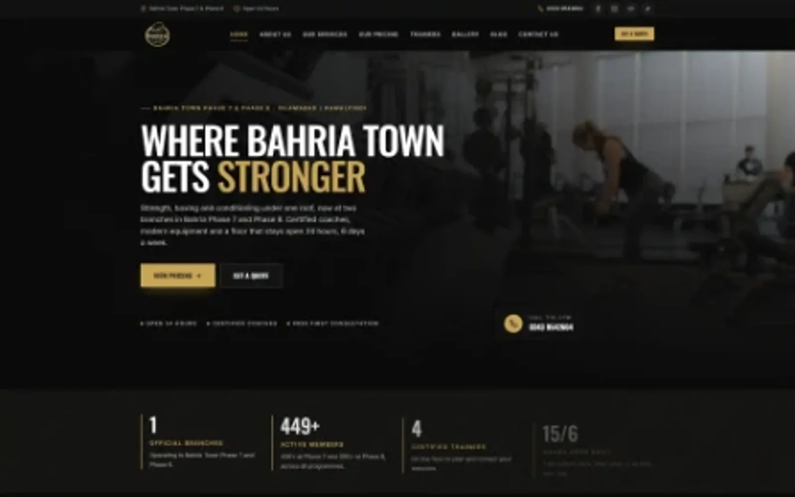 Raees Fitness Center website