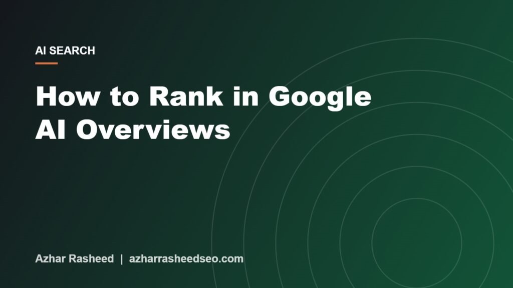 How to rank in Google AI Overviews cover